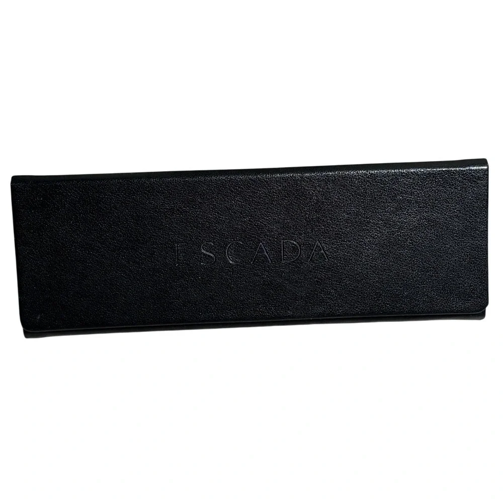 Escada Black Triangular Folding Sunglasses‎ Case Eyewear Travel Collapsible City